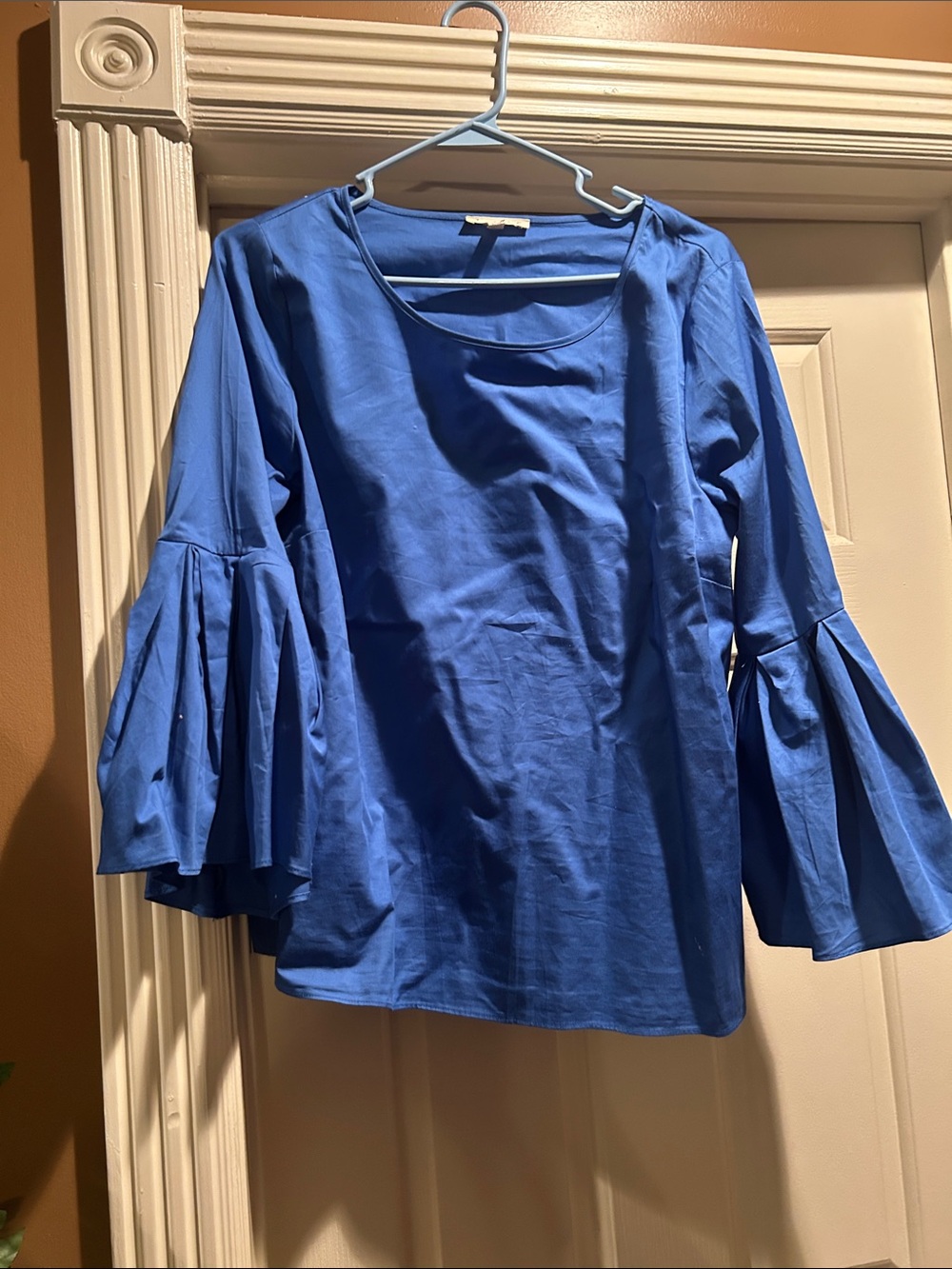 Jane and Delancey Royal Blue Bell-Sleeve Top